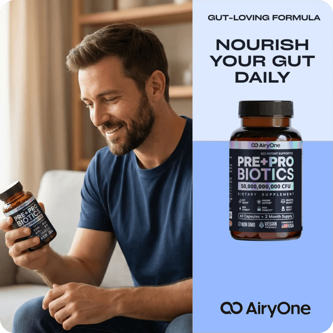 Calm gut ingredients and pre+probiotic capsules